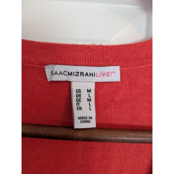 Isaac Mizrahi Women Fit and Flare Cardigan orange/red size M - Picture 2 of 11